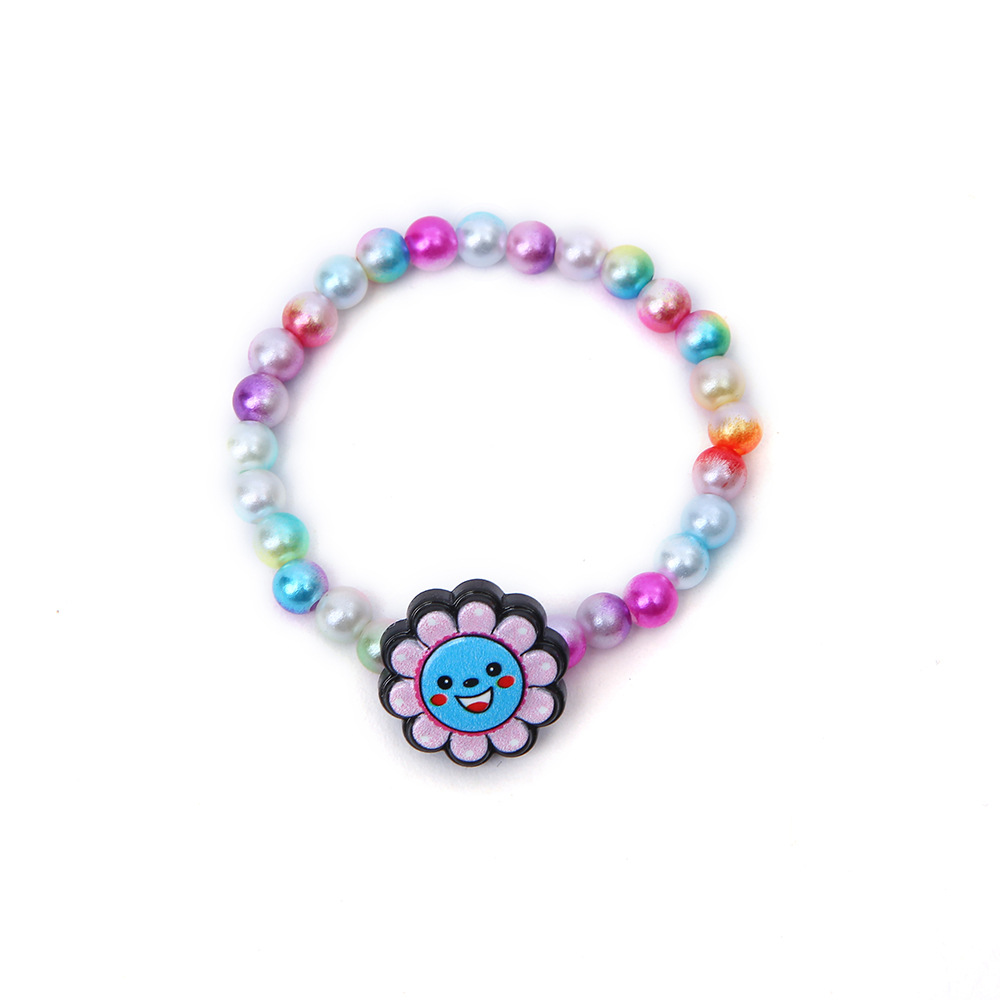 Cartoon Style Butterfly Bracelet Acrylic Pearl Beaded Girlu0027S Bracelets 1 Piece