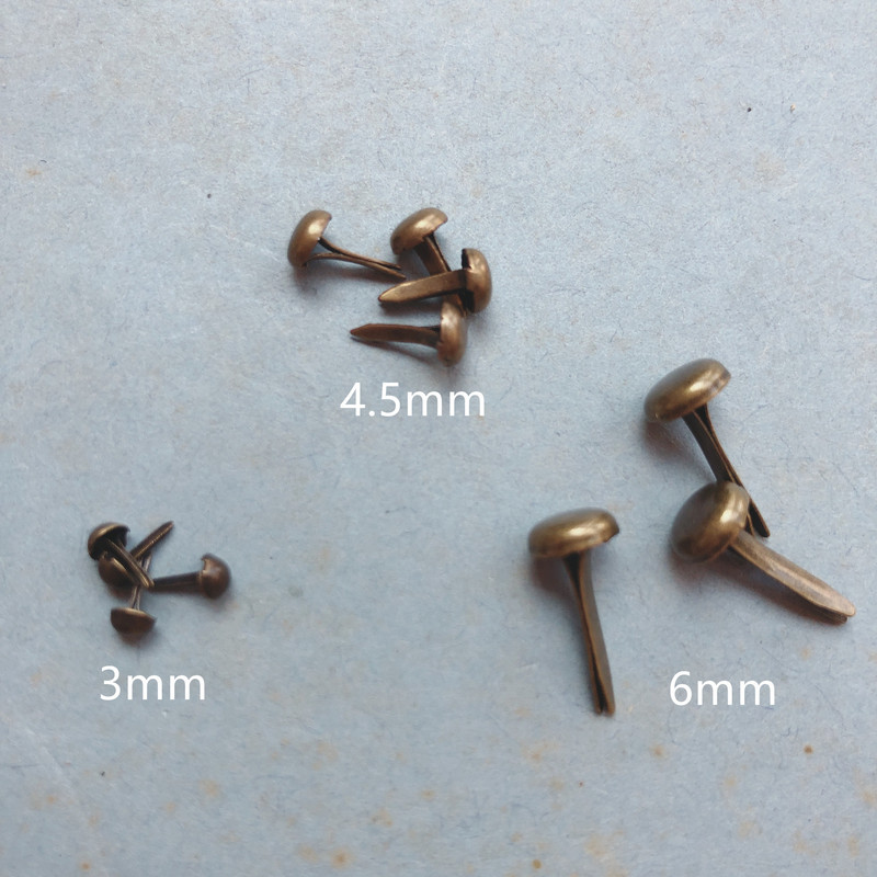 4 個送料無料 2 足釘ミニ 3 ミリメートル 4.5 ミリメートルブロンズゴールドカラーアルバムハンドブック DIY 装飾アクセサリー|undefined