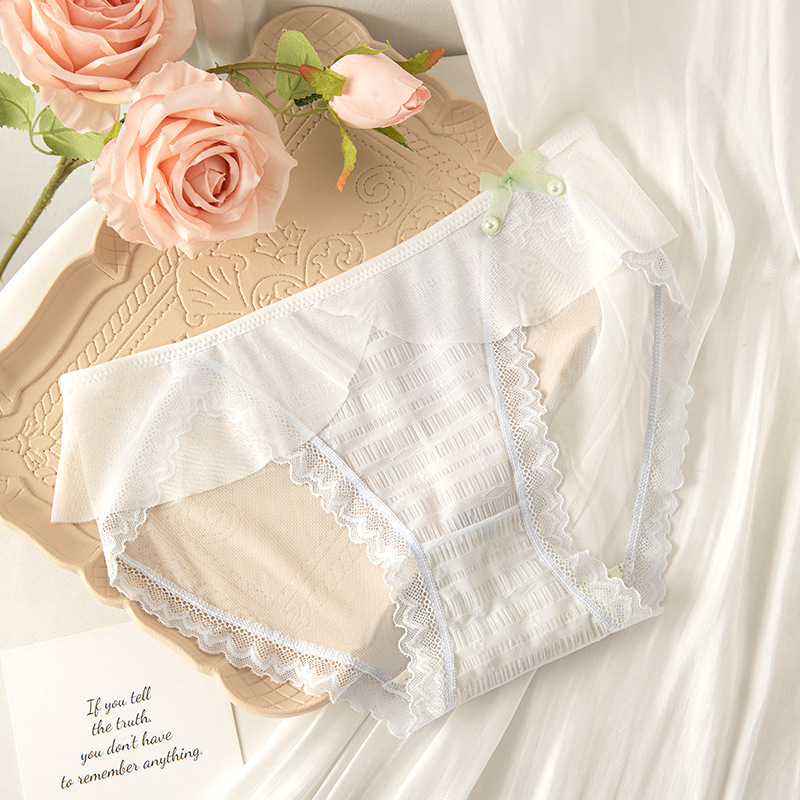 Ropa interior de encaje sexy de satén puro francés