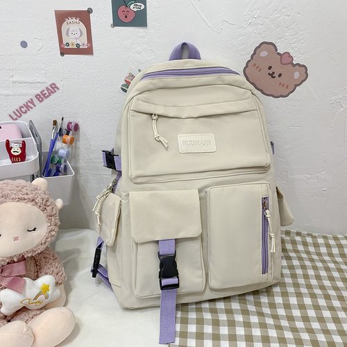 School bag female junior high school student campus casual backpack boy simple student computer bag backpack 2024 new trend