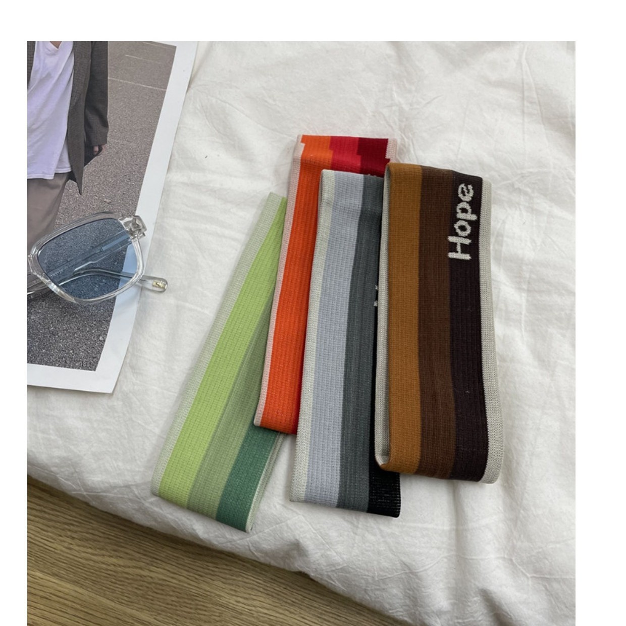 Moda de verano deportes pelo banda fitness yoga sudor-absorbente pañuelo lavado diadema cara lavado diadema tocado al por mayor