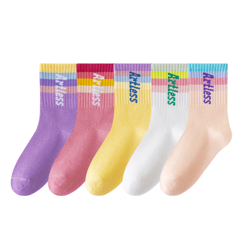 Otoño y invierno calcetines de niñas calcetines de algodón deportivo de dopamina calcetines transpirables para niños calcetines al por mayor