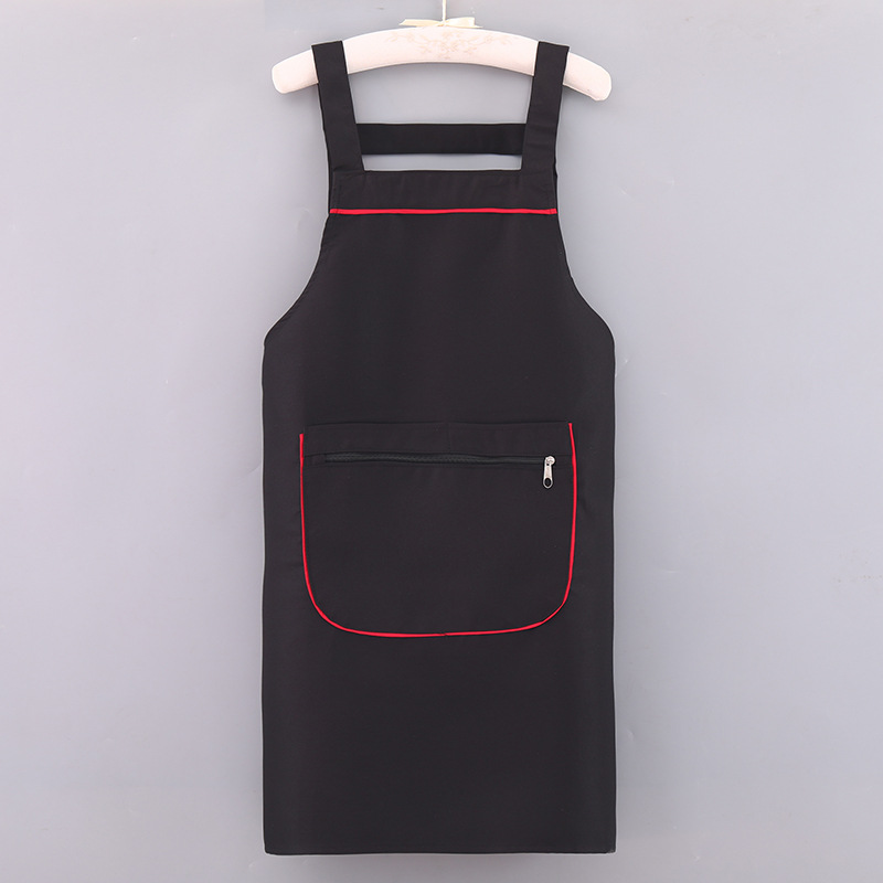 Delantal a prueba de agua a prueba de aceite al por mayor cocina doméstica tienda de catering cintura ropa de trabajo de moda roja