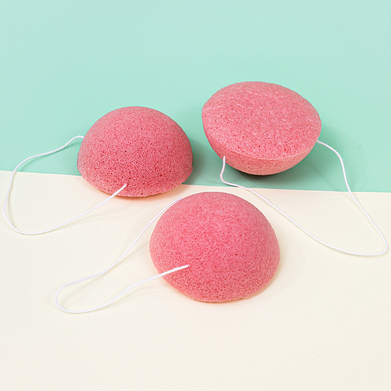 Fábrica de esponja de konjac personalizada esponja de lavado facial esponja de limpieza facial limpieza de material vegetal degradable a granel