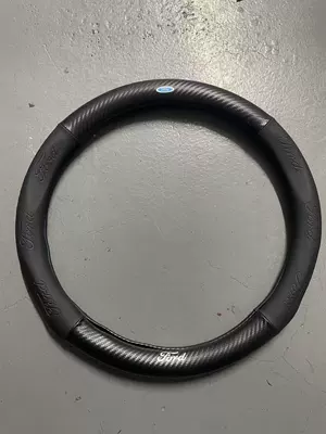 Cover 5D Embossed Logo Car | Steering wheel cover - ford-round-without-tricolor-38cm