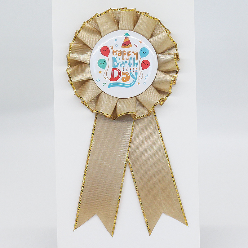 Fabricantes al por mayor cinta insignia festival creativo jardín de infantes flores pectoral insignia de estaño fiesta al por mayor