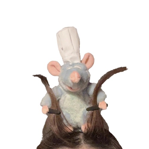 Ratatouille Rat Plush Doll Accessory Funny Mouse Hair Clip with Bangs for Women, 2024 New Collection