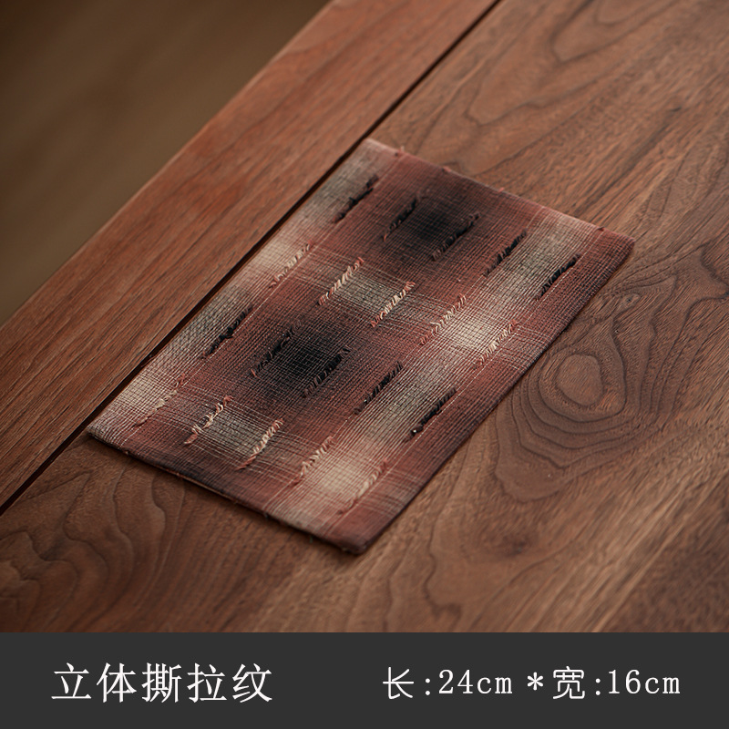 Mesa de té tela aislante de calor impermeable mesa de burbuja seca Zen de alta gama ligera y lujosa simple almohadilla de té doble cara