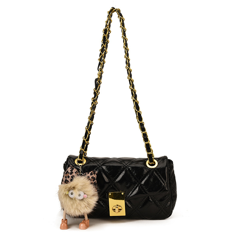 Bolso de cadena de diamante para mujeres 2026 nueva moda bolso de hombro cuadrado de textura diaria versátil bolso de mochila