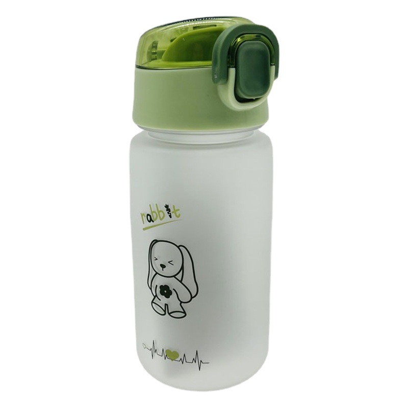 Dumedo rebote cubierta deportes taza de plástico simple estudiante taza de agua patrón de dibujos animados recubierto de plástico portátil práctico taza