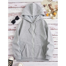 M 27730LSolid Thin Zip Hoodie ��ɫ������������ŷ���羳ר