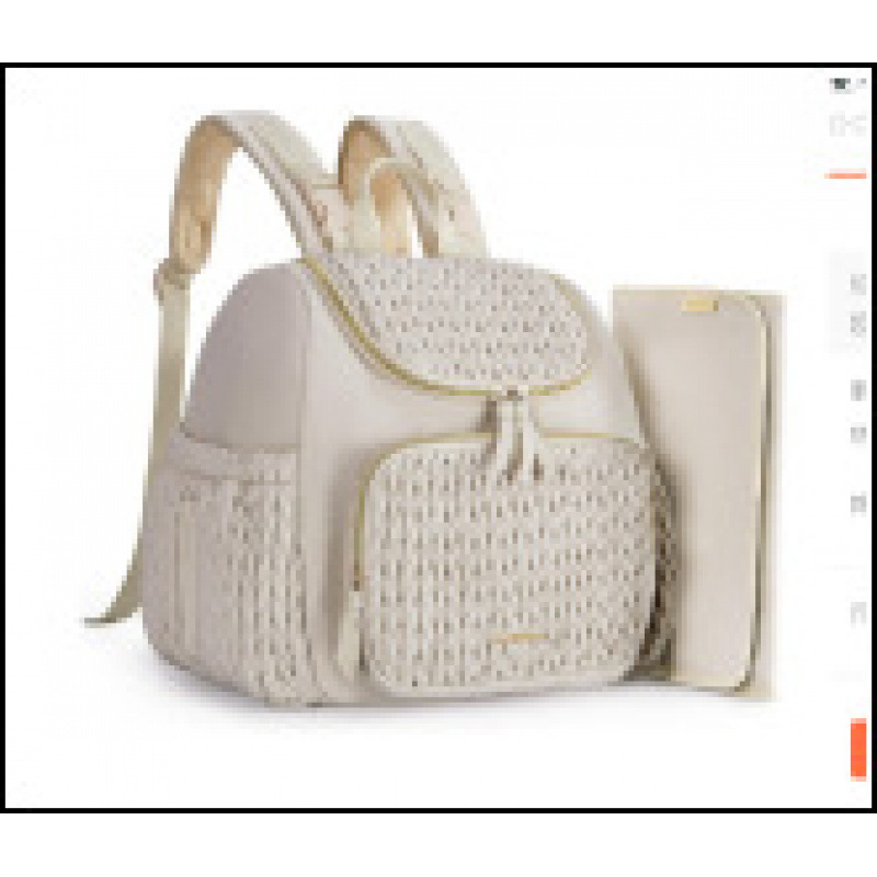 Nueva bolsa de pañales mochila multifuncional bolsa de pañales de quilting con almohadilla de pañales caja de tetas y cinturón de cochecito de bebé