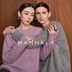 MANNALA丨“云端”经典圆领拉绒雾感短款简约羊绒毛衣 Q4075
