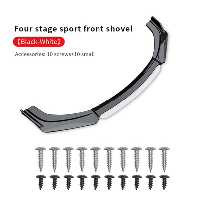 universal front lip small body kit, Big Surrounded - black-and-white