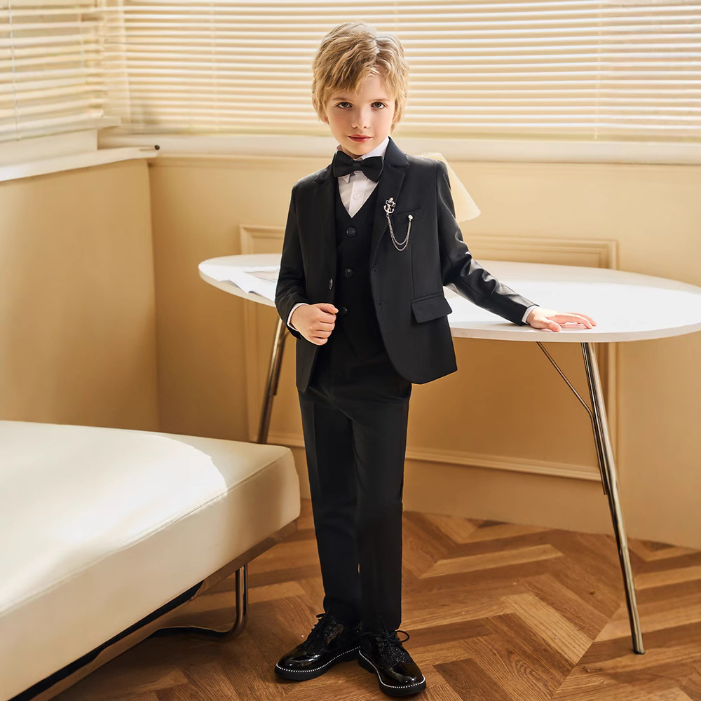 Children's Suits, Spring & Fall Boys' Pure Color Suits, Flower Girl Dress Suits, Piano Catwalk Performance Suits, Drop Shipping