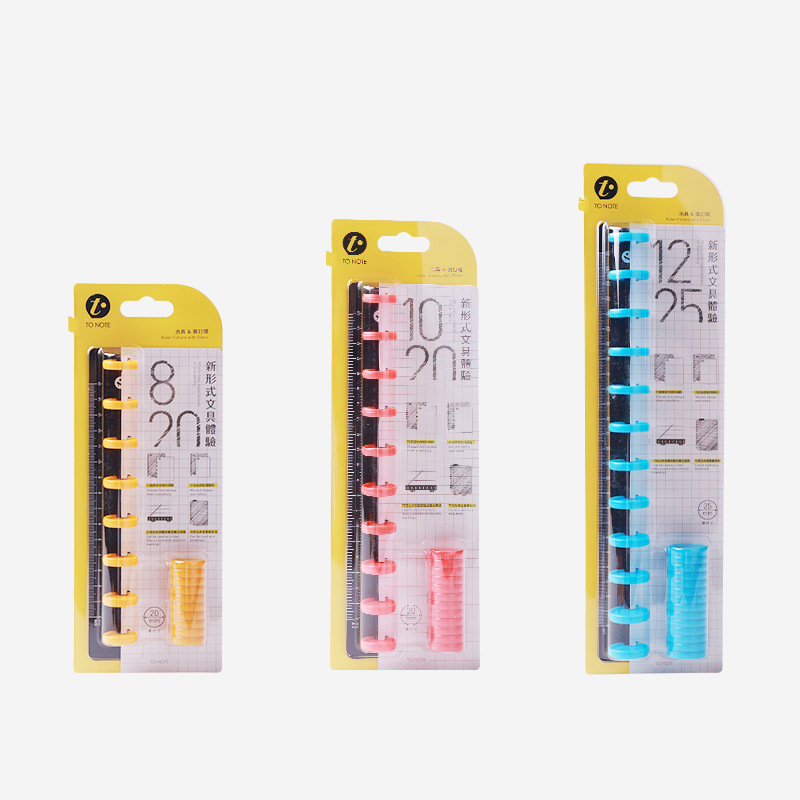 Kedeyu Libreta de hojas sueltas álbum de libros de mano anillo de agujero de setas anillo de hojas sueltas hebilla de setas hebilla de unión