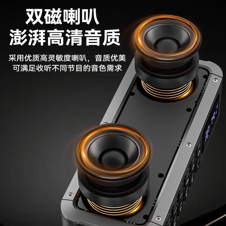 琅韵D82蓝牙重低音炮音箱无线大音量高音质便携户外家用插卡音响|undefined