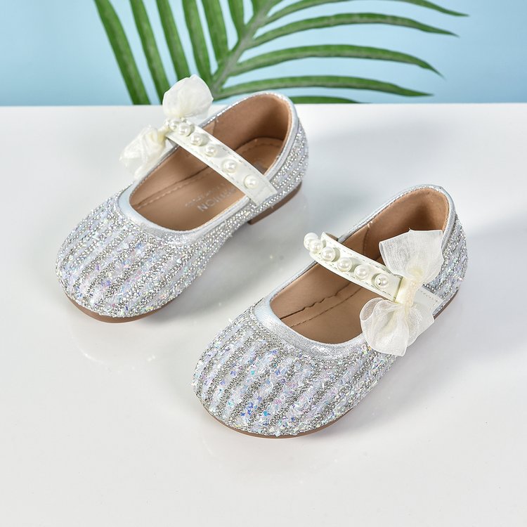Zapatos de princesa de niñas 2026 primavera y otoño nuevos zapatos de cristal suaves velcro zapatos casuales zapatos de rendimiento zapatos de bebé image 4