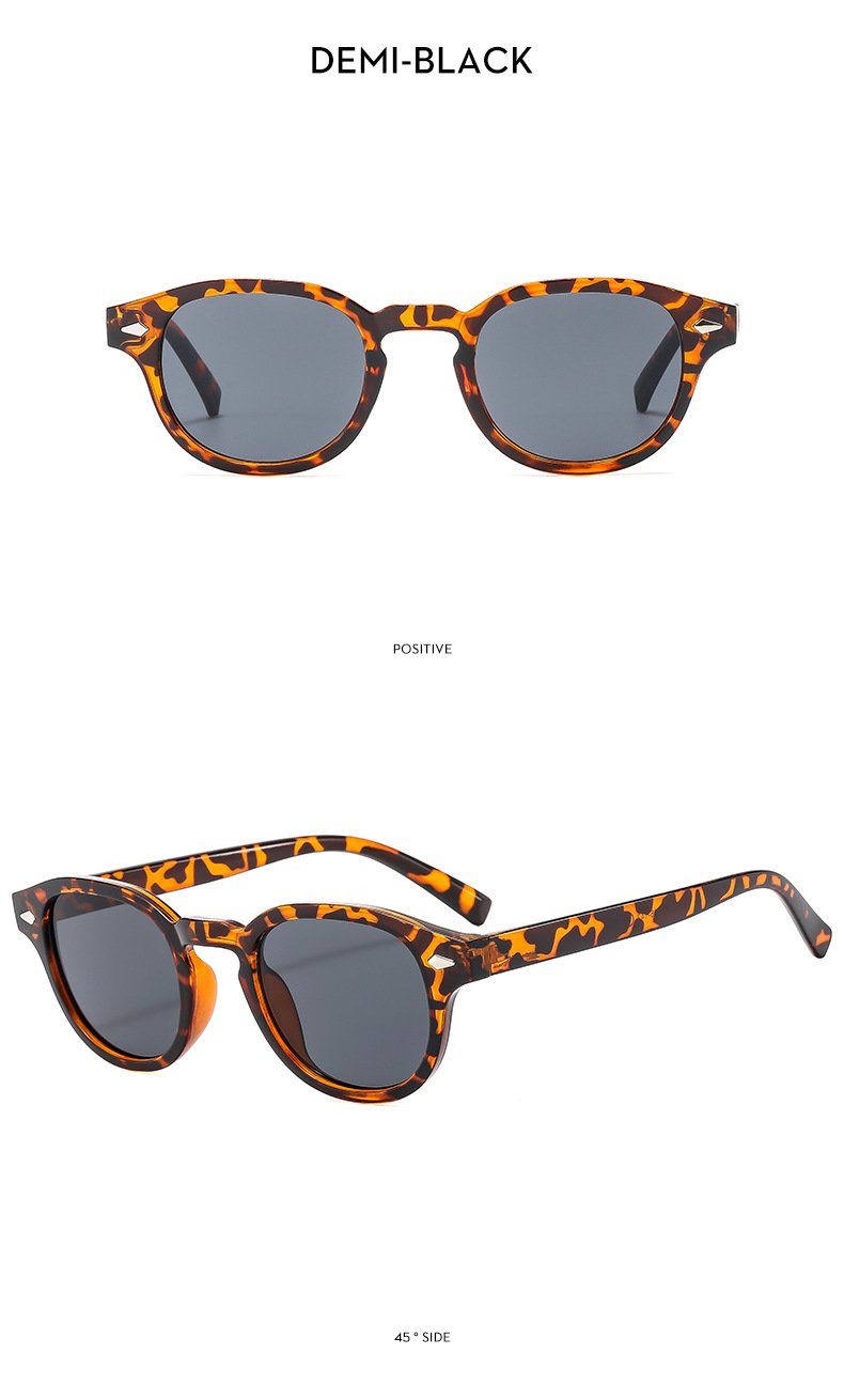 24g Weight Full Frame Glasses Structure Sunglasses Classification Ac, UV400 Protection Lens Material Round Frame Glasses Style Outdoor, Travel Occasion Solid Color Pattern Men's Gender IG Style, Streetwear Style Grey, Black Color IG Style Streetwear Solid Color Ac UV400 Protection Round Frame Full Frame Men's Sunglasses 13
