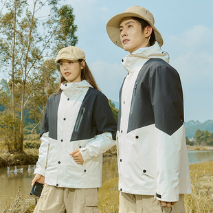 Lucky Deer couple three-in-one trendy warm down liner outdoor travel jacket outdoor cold-proof mountaineering clothing