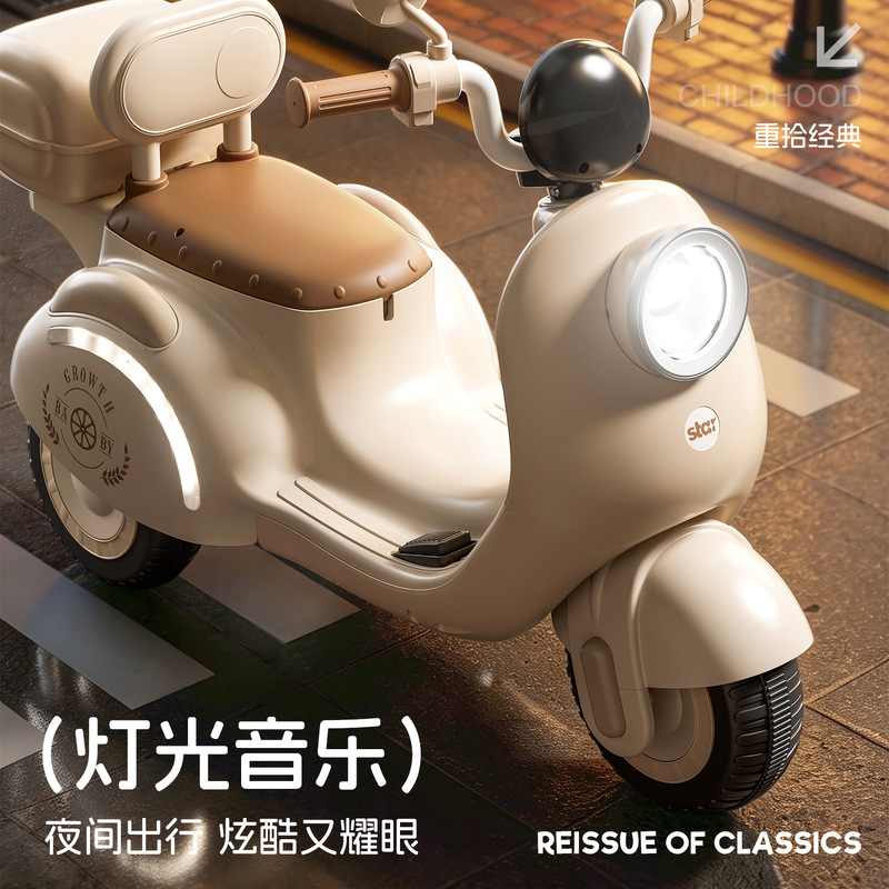 Two-Seater Children's Electric Motorcycle Tricycle for Boys and Girls, Baby Electric Bike with Remote Control, Wholesale Two-Seater Children's Electric Motorcycle Tricycle for Boys and Girls, Baby Electric Bike with Remote Control, Wholesale