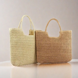 Straw capacious woven handheld one-shoulder bag, hair mesh, (Physicals), internet celebrity