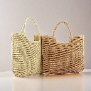 (Wholesale), straw capacious woven handheld one-shoulder bag, hair mesh, (Physicals), internet celebrity