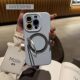 Suitable for Iphone16 Mobile Phone Case Liquid Silicone 360 ° Rotating Stand Magnetic Apple 15Pro Anti-Fall Soft Case