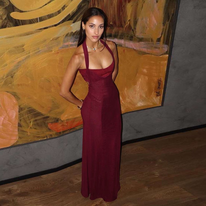 Women's European American Style High Waist Sexy Backless Mermaid Dress Slimming Elegant Fashion 2025 New Feel Cross Border_ecoleips.com