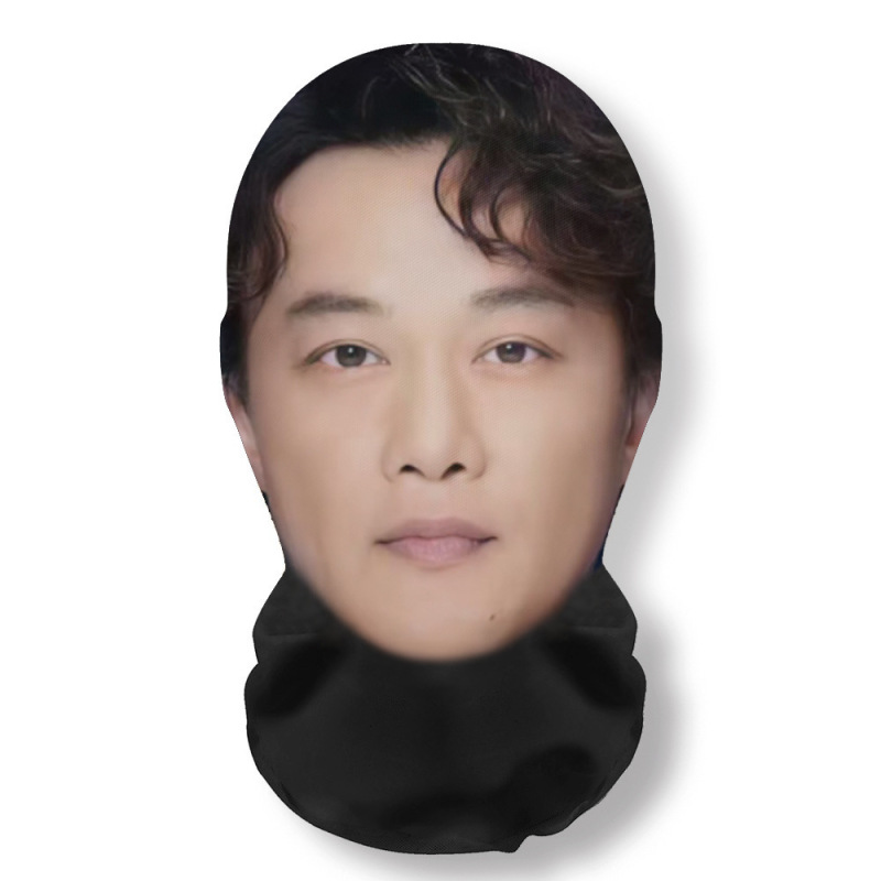 新款3D仿真人明星人脸装扮头套派对装饰面罩明星全脸搞笑网纱头套|undefined