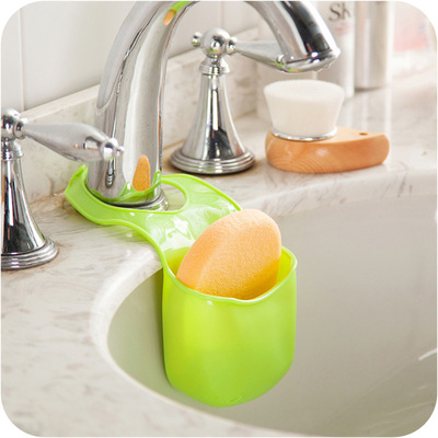 糖果色創意按扣式水槽置物架廚房海綿挂瀝水架浴室水龍頭多用收納