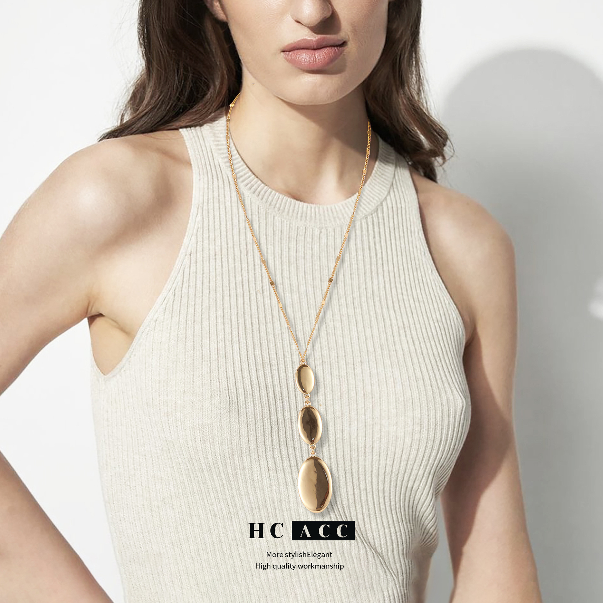 european-and-american-cross-border-irregular-geometric-pendant-long-necklace-copper-plated-gold-light-luxury-high-elegant-womens-jewelry-simple