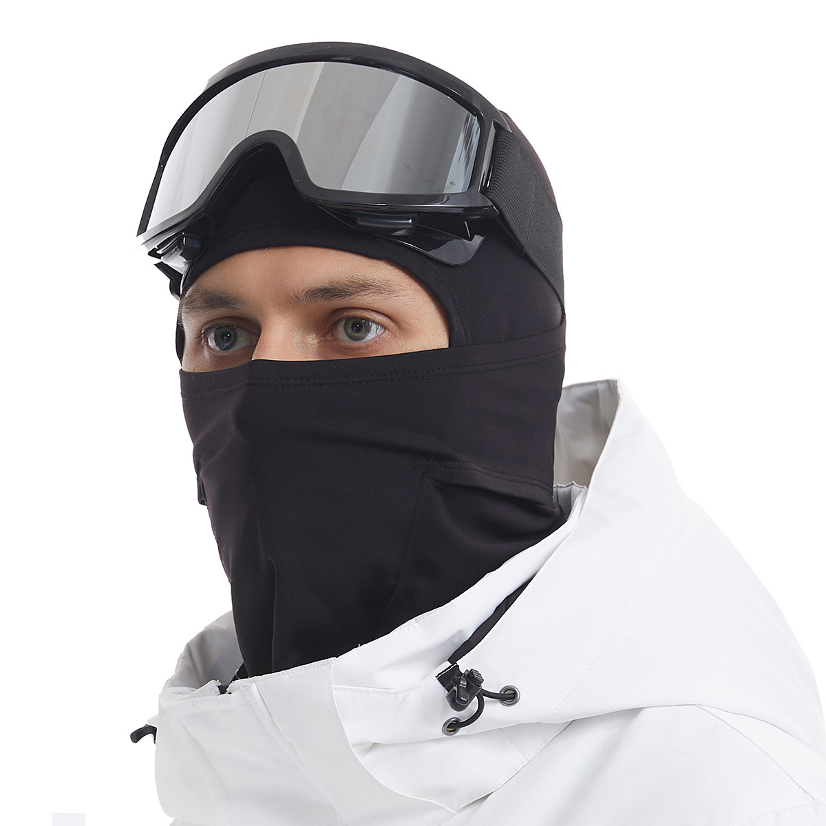 Masque de ski coupe-vent unisexe Casque de cyclisme polyvalent en polaire d'automne et d'hiver avec doublure chaude_voghion.com