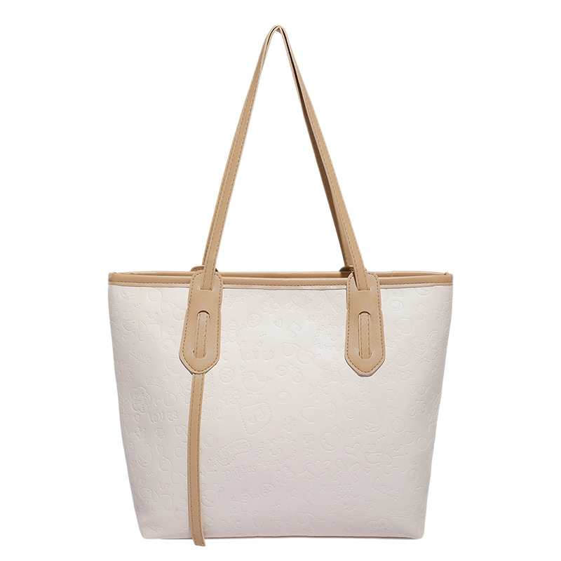 Coreano simple bolso casual de gran capacidad para mujeres 2025 otoño moda versátil bolso de hombro de viaje al trabajo