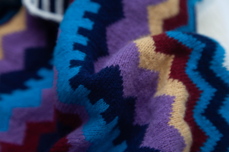 Unisex Ethnic style Yunnan travel hanging beard cape color knitted women's split cape_viptrois.com