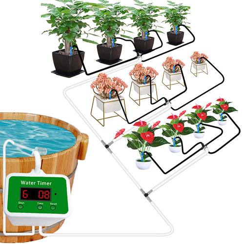 Automatic Flower Watering System for High-Flow Garden Lazy Person Watering Gadget Green Plant Drip Irrigation Sprinkling Machine Smart Balcony Timed