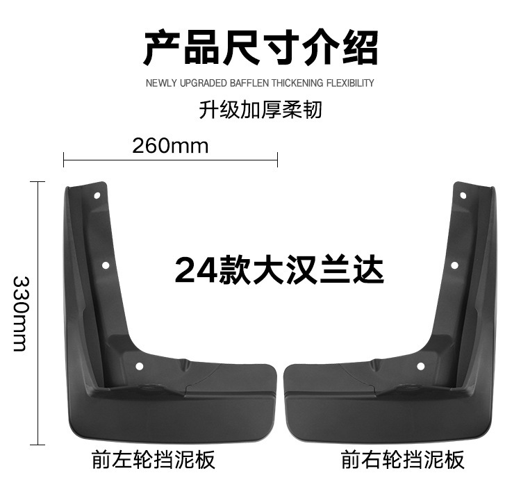 Car Mud Flaps Suitable for Toyota Grand Highlander 2024-2025 Mud Flaps