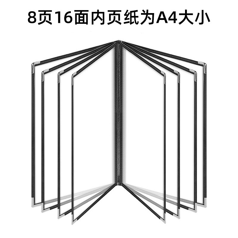 国境を越えた透明な PVC ルーズリーフ レシピブック レストラン メニュー ホルダー レストラン レジ ホルダー プライス リスト a4 レザー メニュー ブック|undefined