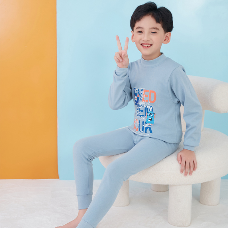 Ropa de otoño para niños pantalones largos traje Algodón Suéter para niños pantalones de algodón ropa interior cálida para niñas Cubierta de suéter de algodón para niños medianos y grandes