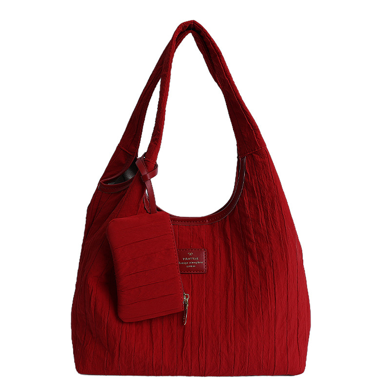 Bolso de moda coreana 2025 verano nuevo bolso femenino bolso de rayas retro bolso de lona de gran capacidad