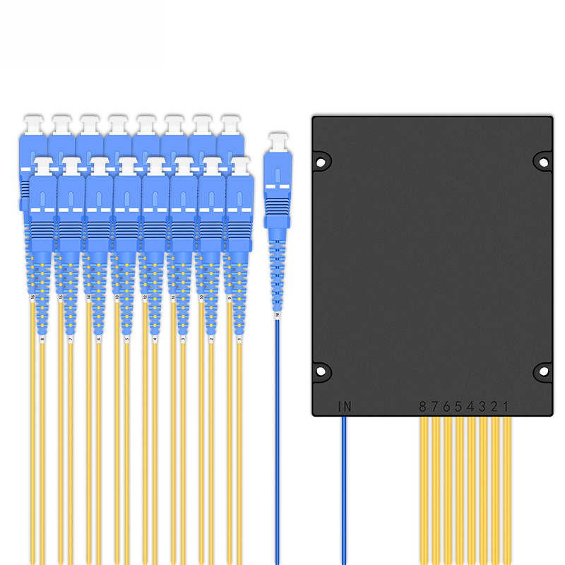 1分16SC/UPC尾纤式ABS盒式分光器 1分16平面波导PLC分路器 电信级