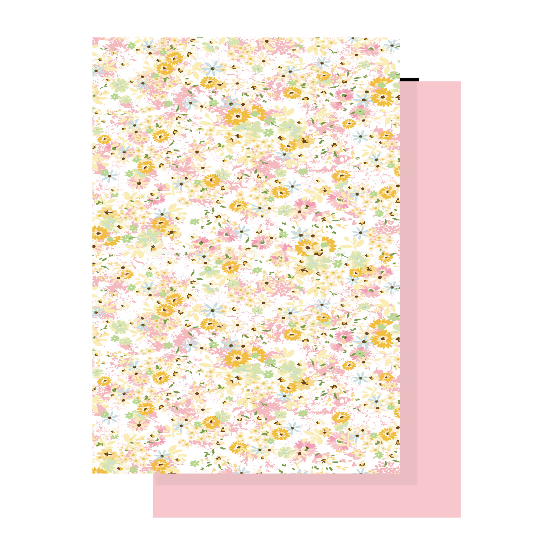 Papel de regalo floral de jardín pequeño de siete colores, embalaje de regalo hecho a mano de bricolaje, floristería, papel de regalo floral