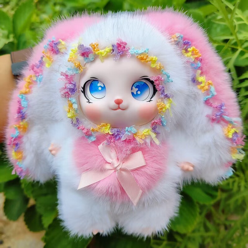 Lace Rabbit Plush Doll Pendant New Hot-Selling Doll Direct from Manufacturer Big-Eared Rabbit Lace Trim Vinyl