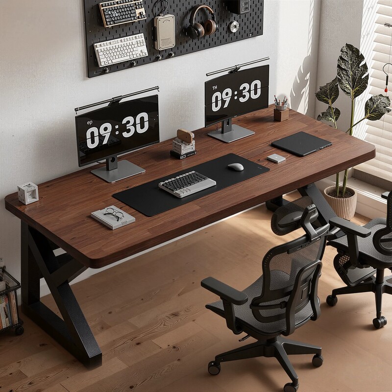 Desk, computer table, desktop desk for bedroom, small home desk, student writing desk, double-person gaming desk, simple office desk