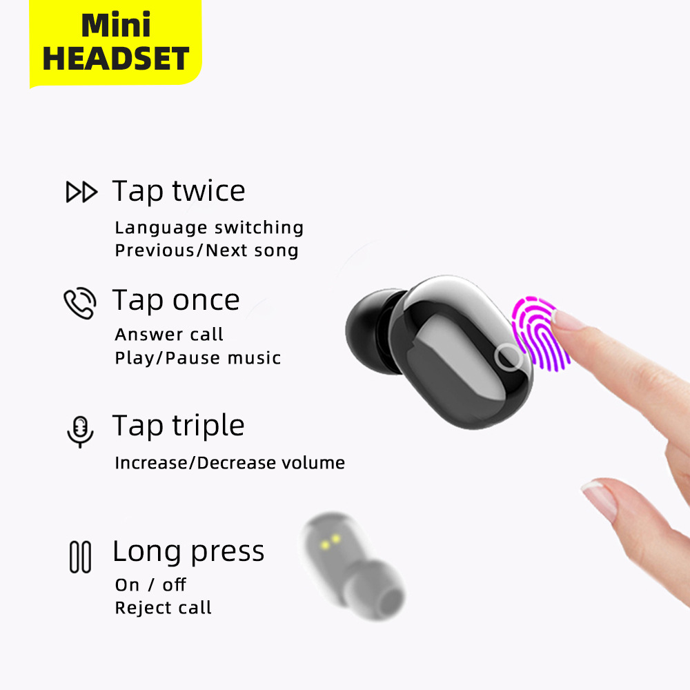 E6S digital TWS auricular Bluetooth inalámbrico altavoz de anillo de cobre A12 en la oreja 5,1 tapones para los oídos J15 de alta resistencia