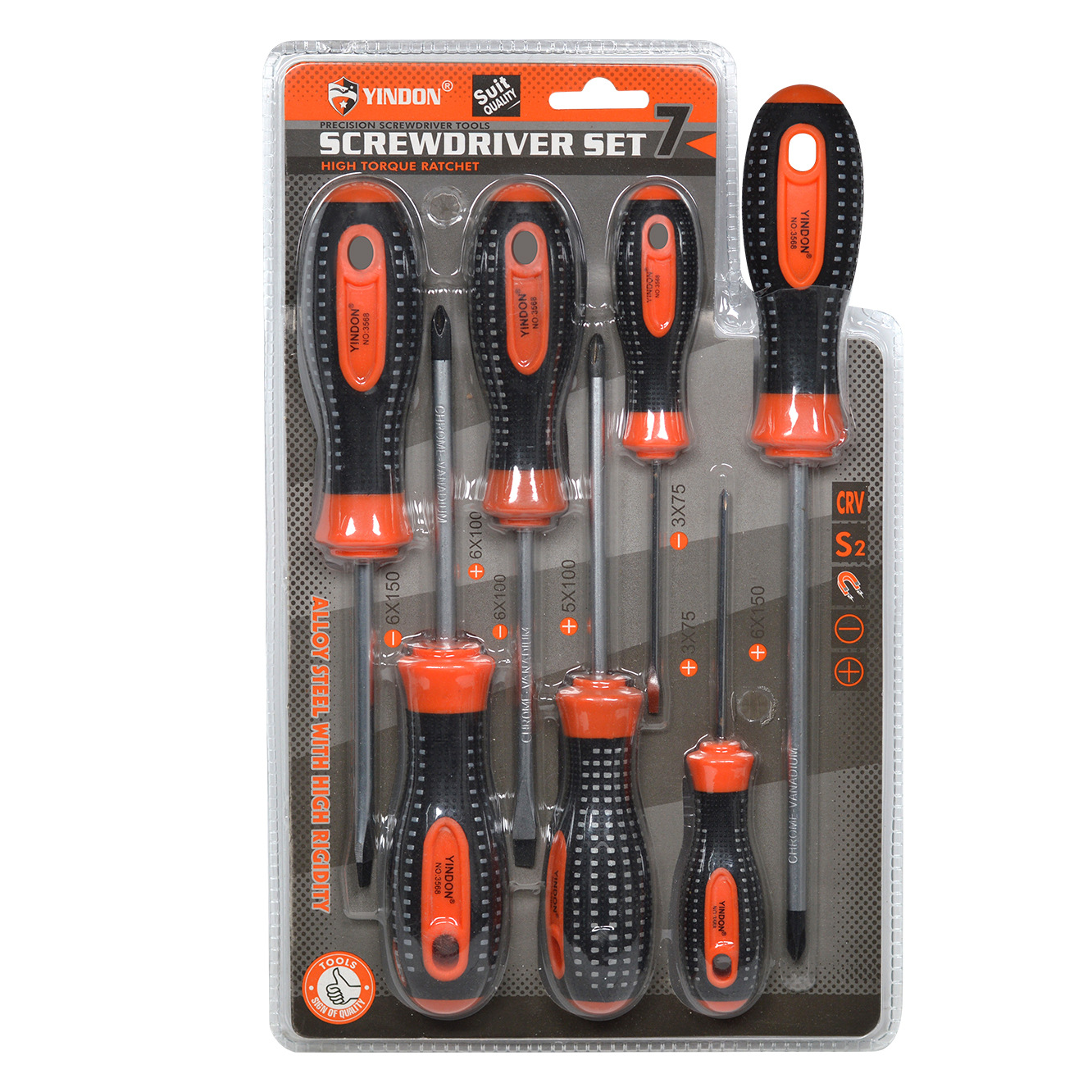 7-en-1 de tres colores recubierto de pegamento industrial hogar desmontaje y reparación destornillador combinación traje Cruz flor de ciruelo de una palabra