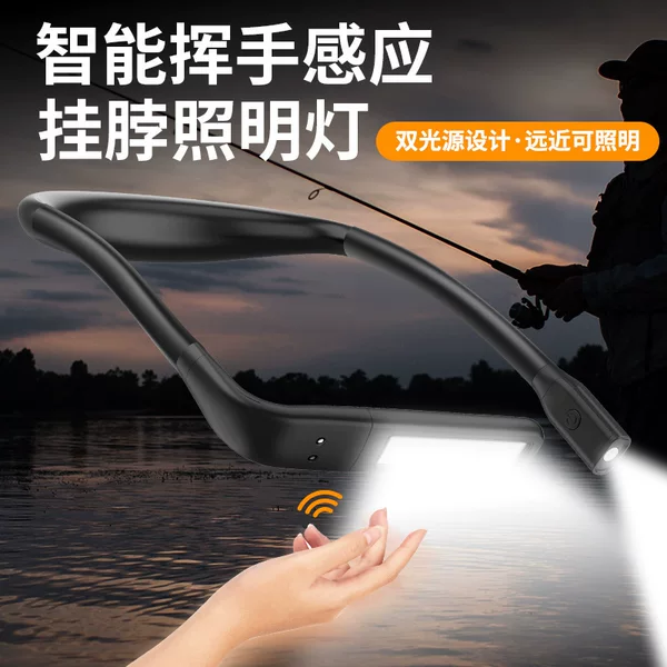 Outdoor Gesture Induction Lights Near and Far Light Sources Long Life USB Charging High Power Fishing Lights Cross-border Hot Sale