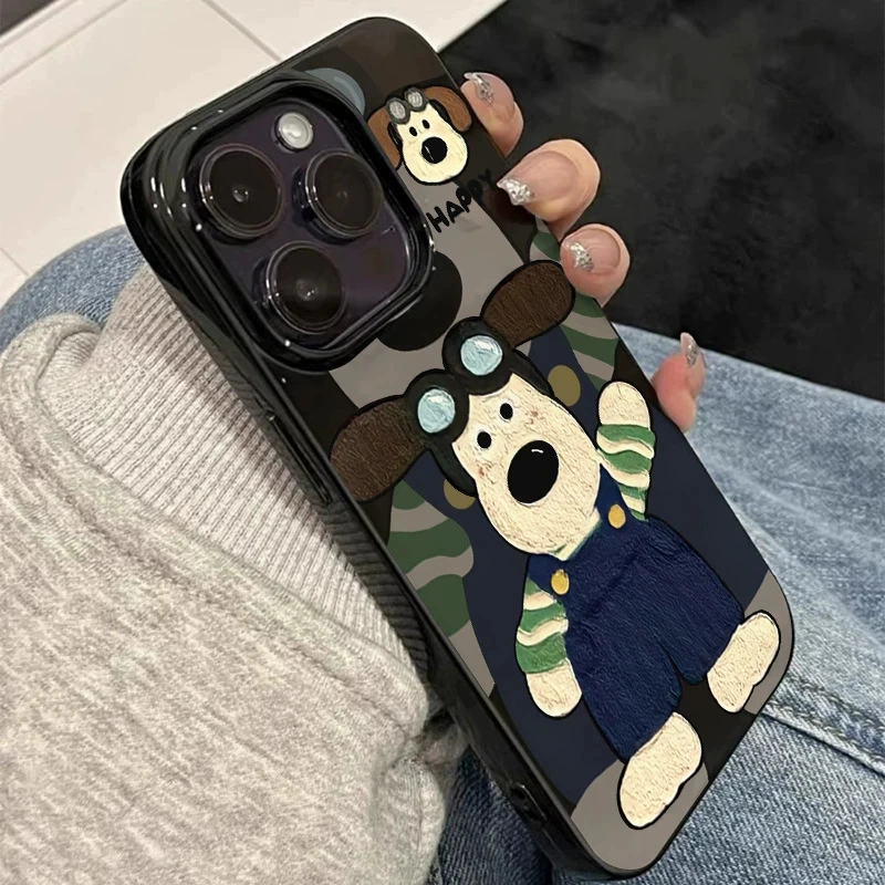 Apple, совместимый iPhone 15/16, чехол для телефона с мультфильмом, 16plus, iphone, защита от падений