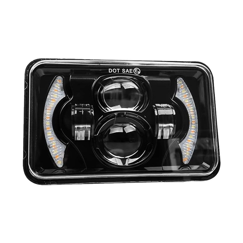 Cross-Border 5inch Wrangler 4-Bead Moon-Style Car Led Square Truck Headlight Off-Road Vehicle Front Light