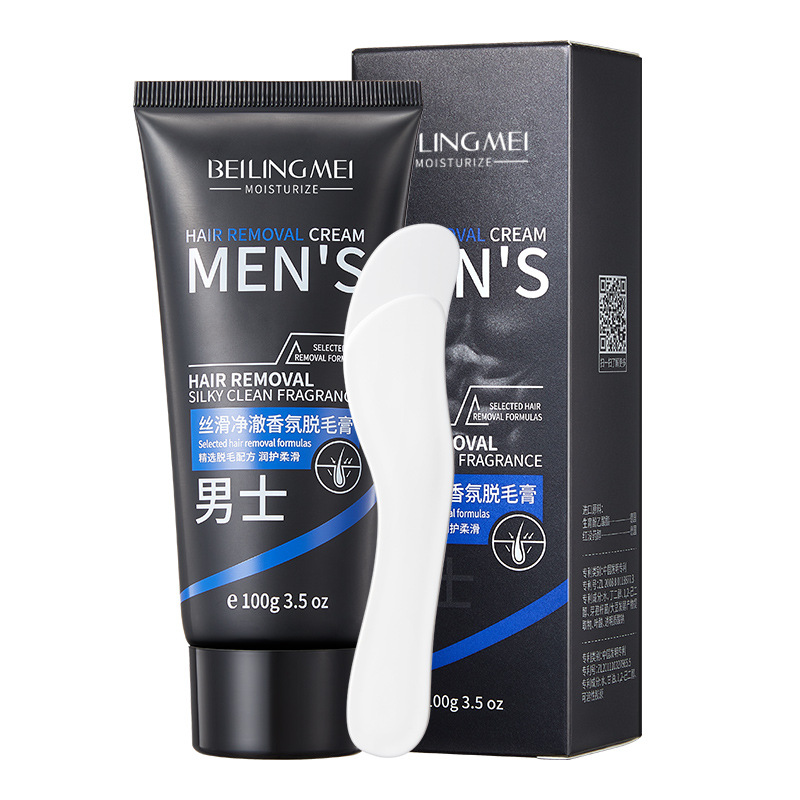 Beiling Beauty Silky Clear Fragrance Depilation Cream, para hombres, suave, no irritante, crema de depilación indolora.